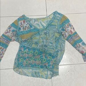 Alberto Makali Multicolor Sheer Top